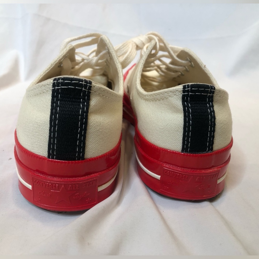 Women’s Converse x Comme De Garçons CTAS Low Top Sneaker - Size 5.5 - No Box - Picture 6 of 12
